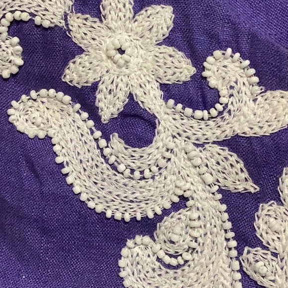 Talbots linen popover eyelet tunic top size 0X - Picture 9 of 11